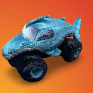 Monster Jam Megalodon Shark 18" Plush Truck Blue Stuffed Animal Monster Truck